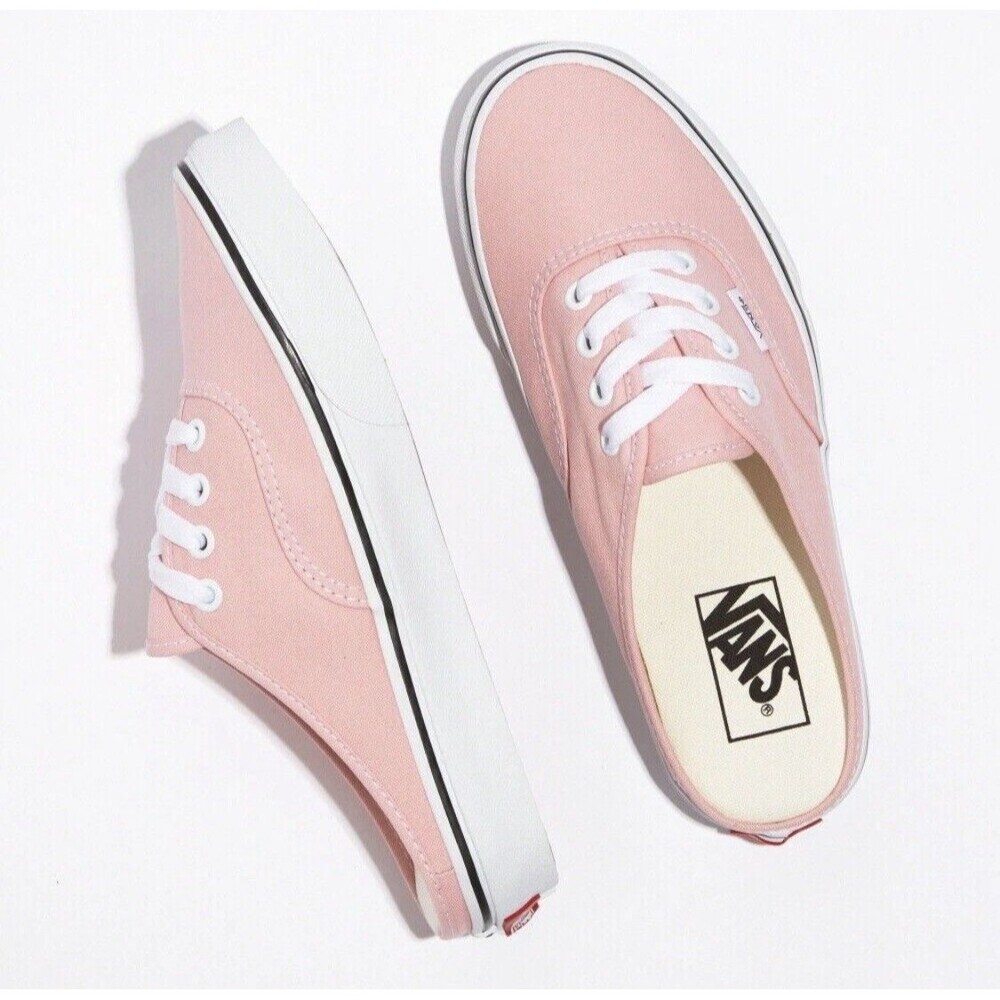 NIB Vans Authentic Mule Shoes Sneakers Powder Pink / True White M 9.5 W 11